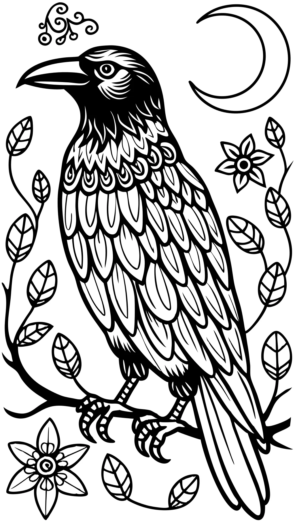 raven coloring pages